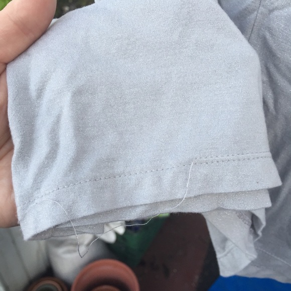 Banana Republic shimmery silver sleeveless top - Picture 2 of 6